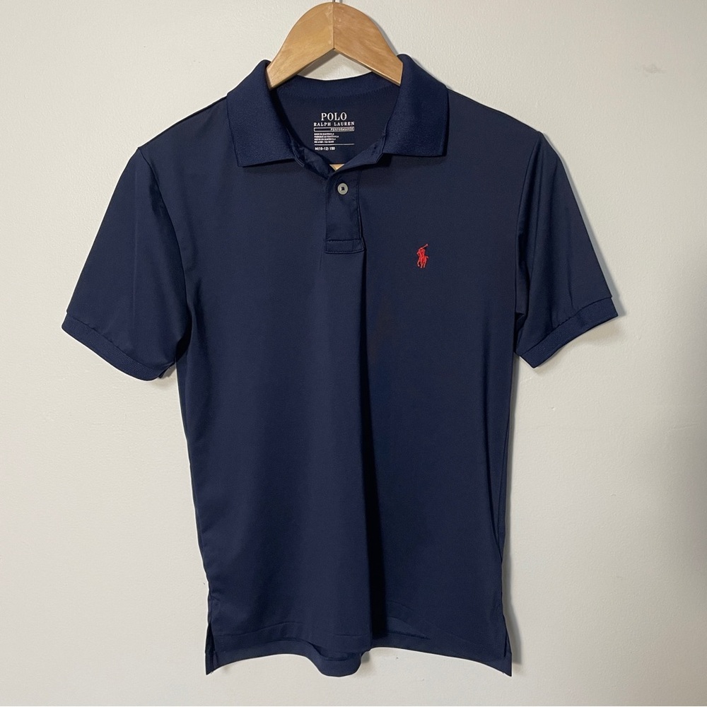 Polo Ralph Lauren Big Boys Performance Jersey Polo Shirt size M 10/12